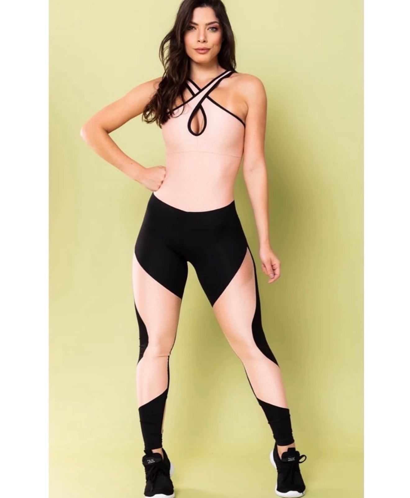 Baby Pink Cross Jumpsuit